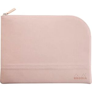 Rhodia 116530C Faux Leather Zipped Pouch Touche de Rose Size S (11x17 cm) Real Stitching Orange Fabric Interior Storage for Documents, Small Supplies Rhodia 116530C Faux Leather Zipped Pouch Touche de Rose Size S (11x17 cm) Real Stitching Orange Fabric Interior Storage for Documents, Small Supplies