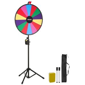 VEVOR 610 mm Spinning Prize Wheel, 14 Slots Spinning Wheel with Tripod, Adjustable Height Win Fortune Roulette with a Dry Erase and 2 Markers, 6 Colors, Easy Assembly,for Party Pub Trade Show Carnival VEVOR 610 mm Spinning Prize Wheel, 14 Slots Spinning Wheel with Tripod, Adjustable Height Win Fortune Roulette with a Dry Erase and 2 Markers, 6 Colors, Easy Assembly,for Party Pub Trade Show Carnival