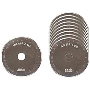 ANSIO Rotary Cutter Blades 45mm x 10 Pack Compatible with OLFA, Fiskars 45mm Rotary Cutter Perfect for Quilting, Patchwork, Crafts and Sewing ANSIO Rotary Cutter Blades 45mm x 10 Pack Compatible with OLFA, Fiskars 45mm Rotary Cutter Perfect for Quilting, Patchwork, Crafts and Sewing