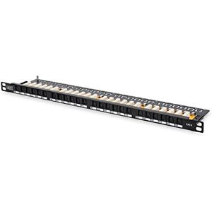 Digitus DN-91624U-SL-SH 24-Port Patch Panel - 0.5U, Black - Network Management Digitus DN-91624U-SL-SH 24-Port Patch Panel - 0.5U, Black - Network Management