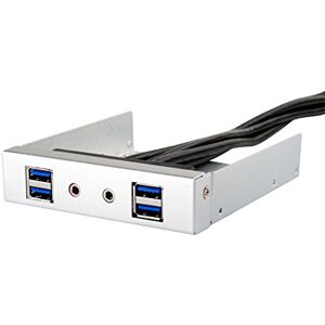 Silverstone SST-FP32S-E USB 3.0 4-Ports 3.5 Inch alu. Front Panel USB Hub with 1 HD Audio Output Port, silver Silverstone SST-FP32S-E USB 3.0 4-Ports 3.5 Inch alu. Front Panel USB Hub with 1 HD Audio Output Port, silver