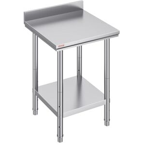 VEVOR Stainless Steel Kitchen Work Table 60 x 60 x 88 cm 2 Tier Stainless Steel Load 750 kg with Mounting Accessories for Preparing Kitchen, Food, Meals, Hotels Offices and Hospitals VEVOR Stainless Steel Kitchen Work Table 60 x 60 x 88 cm 2 Tier Stainless Steel Load 750 kg with Mounting Accessories for Preparing Kitchen, Food, Meals, Hotels Offices and Hospitals