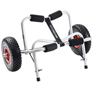 RAD Sportz Kayak Trolley Kayak Cart with Pneumatic Tires 150 LB Capacity Silver RAD Sportz Kayak Trolley Kayak Cart with Pneumatic Tires 150 LB Capacity Silver