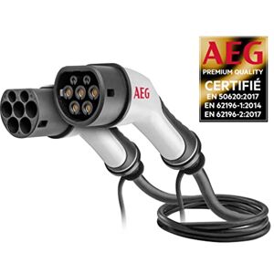 AEG 005124 Rechargeable Electric and Hybrid Vehicle Charging Cable, 5 m, 32 A, 32 A, Type 2, 22 KW, Black AEG 005124 Rechargeable Electric and Hybrid Vehicle Charging Cable, 5 m, 32 A, 32 A, Type 2, 22 KW, Black