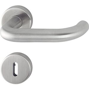 HOPPE Paris Door Handle Set with Rosette BB Deadlock – Satin Stainless Steel 3286307 HOPPE Paris Door Handle Set with Rosette BB Deadlock – Satin Stainless Steel 3286307