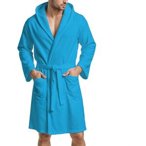 PETTI Artigiani Italiani Unisex, Hooded Microfiber Bathrobe, 100% Made in Italy, Microfibre, Light Blue, M PETTI Artigiani Italiani Unisex, Hooded Microfiber Bathrobe, 100% Made in Italy, Microfibre, Light Blue, M