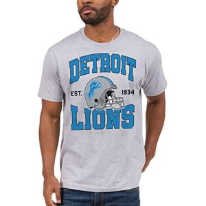 Junk Food Clothing x NFL Detroit Lions Team Helmet Adult Unisex Fan T-Shirt Grey Junk Food Clothing x NFL Detroit Lions Team Helmet Adult Unisex Fan T-Shirt Grey