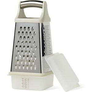 Amazon Basics 4-Sided Cheese Grater, Stainless Steel, Dishwasher-Safe Amazon Basics 4-Sided Cheese Grater, Stainless Steel, Dishwasher-Safe