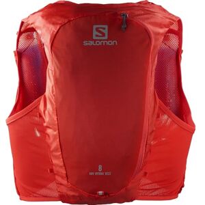 Salomon Hydra 8 Unisex Hydration Vest with 2 Soft Flasks (500ml), Trail Running and Hiking, Fiery Red, Small Salomon Hydra 8 Unisex Hydration Vest with 2 Soft Flasks (500ml), Trail Running and Hiking, Fiery Red, Small