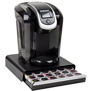 Mind Reader HERO36-BLK Single Serve Coffee Drawer, 36 Pod Capacity, Countertop Organizer, Breakroom, 12.75" L x 13" W x 3" H, Plastic, Black Mind Reader HERO36-BLK Single Serve Coffee Drawer, 36 Pod Capacity, Countertop Organizer, Breakroom, 12.75" L x 13" W x 3" H, Plastic, Black