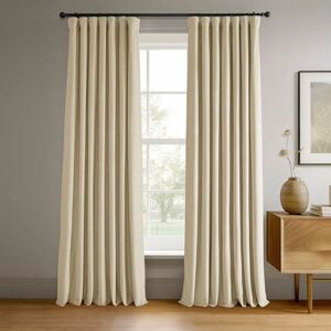 HPD Half Price Drapes Signature Velvet Blackout Curtains for Bedroom 50 x 84 (1 Panel), VPCH-180103-84, Neutral Ground HPD Half Price Drapes Signature Velvet Blackout Curtains for Bedroom 50 x 84 (1 Panel), VPCH-180103-84, Neutral Ground