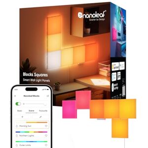 Nanoleaf Blocks 6 Pack Combo Starter Kit RGBW Color-Changing Wall Light Panels, LED Light Pegboard & Shelf, Pixel-Art Style, Thread & Wi-Fi, App & Voice Control (Works with Alexa, Apple Google) Nanoleaf Blocks 6 Pack Combo Starter Kit RGBW Color-Changing Wall Light Panels, LED Light Pegboard & Shelf, Pixel-Art Style, Thread & Wi-Fi, App & Voice Control (Works with Alexa, Apple Google)