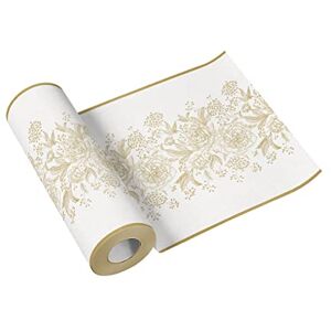 PAW Decor Collection PAW Tablerunner made of airlaid (40 cm x 24 m) I Tabledecoration for communion, confirmation, wedding, birthday, garden party, baptism I Tabletape flowers, leaves, gold I Color: rose peonies PAW Decor Collection PAW Tablerunner made of airlaid (40 cm x 24 m) I Tabledecoration for communion, confirmation, wedding, birthday, garden party, baptism I Tabletape flowers, leaves, gold I Color: rose peonies