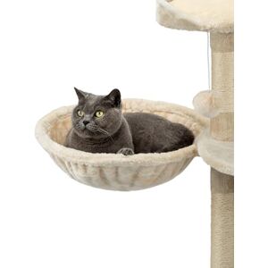 lionto Lying trough made of soft plush for scratching post, Ø 40 cm, 15 cm deep, cozy sleeping trough for any cat tree with M8 thread, sturdy metal frame for small and large cats, beige lionto Lying trough made of soft plush for scratching post, Ø 40 cm, 15 cm deep, cozy sleeping trough for any cat tree with M8 thread, sturdy metal frame for small and large cats, beige