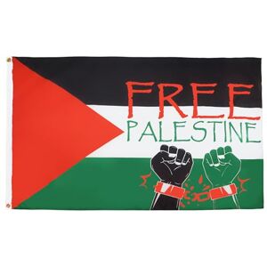 AZ FLAG Free Palestine With Handcuffs Flag 3x5 Ft 100D Polyester Palestinian Banner with Two Metal Grommets Fade Resistant Vivid Colors 3' x 5' Feet 150x90 Cm AZ FLAG Free Palestine With Handcuffs Flag 3x5 Ft 100D Polyester Palestinian Banner with Two Metal Grommets Fade Resistant Vivid Colors 3' x 5' Feet 150x90 Cm