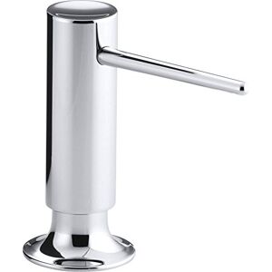 Kohler Soap and Lotion Dispenser, Brass, Polished Chrome, 4.43 x 2 x 4 inches Kohler Soap and Lotion Dispenser, Brass, Polished Chrome, 4.43 x 2 x 4 inches