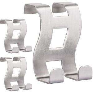 RICOO Premium Door Hooks, MH001-3, Over Door Hanger, Stainless Steel Over The Door Hook, Set of 3, Perfect for Bedroom, Bathroom, Kitchen, and More, Robust 1mm Thickness, 5x6x4.5 cm RICOO Premium Door Hooks, MH001-3, Over Door Hanger, Stainless Steel Over The Door Hook, Set of 3, Perfect for Bedroom, Bathroom, Kitchen, and More, Robust 1mm Thickness, 5x6x4.5 cm