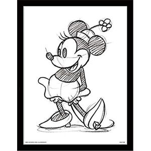 Pyramid Minnie Mouse (Sketched Single) 30cm x 40cm Framed, Collectors Print, One Size, Colour Pyramid Minnie Mouse (Sketched Single) 30cm x 40cm Framed, Collectors Print, One Size, Colour