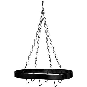 Premier Housewares Oval Ceiling Rack, Matt Black Premier Housewares Oval Ceiling Rack, Matt Black