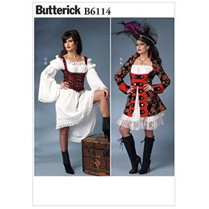 Butterick Patterns 6114 E5 Sizes 14 16 18 20 22 Misses Costumes, Off White Butterick Patterns 6114 E5 Sizes 14 16 18 20 22 Misses Costumes, Off White