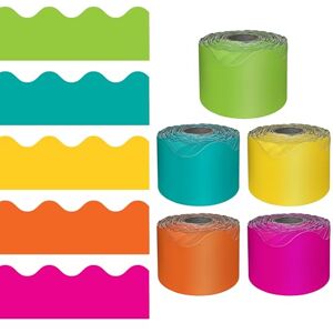 Carson Dellosa Education Carson Dellosa 5 Rolls of 325 Ft Scalloped Bulletin Board Borders, Orange, Yellow, Lime Green, Hot Pink, Teal Classroom Borders for Bulletin Board & Classroom Décor, 65 Ft Per Bulletin Board Trim Roll Carson Dellosa Education Carson Dellosa 5 Rolls of 325 Ft Scalloped Bulletin Board Borders, Orange, Yellow, Lime Green, Hot Pink, Teal Classroom Borders for Bulletin Board & Classroom Décor, 65 Ft Per Bulletin Board Trim Roll