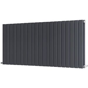 Manufactured for NRG NRG Horizontal Flat Double Column Radiator Anthracite 600x1428 Central Heating Rads Manufactured for NRG NRG Horizontal Flat Double Column Radiator Anthracite 600x1428 Central Heating Rads