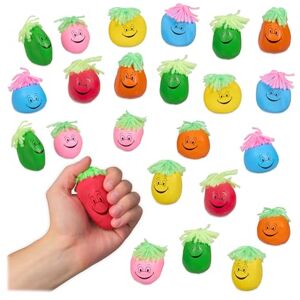 Relaxdays Stress Ball 6 cm, Set of 24, Grimace/Hair, Anti-Stress, Kneadable, Children, Adults, Crumple Ball, Colourful Relaxdays Stress Ball 6 cm, Set of 24, Grimace/Hair, Anti-Stress, Kneadable, Children, Adults, Crumple Ball, Colourful
