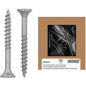 HELPMATE Universal Screws Countersunk Head 3.5 x 30 Stainless Steel A2 Rustproof Pack of 400 Wood Screws with T-Drive and Partial Thread Chipboard Screws for Indoor and Outdoor Use HELPMATE Universal Screws Countersunk Head 3.5 x 30 Stainless Steel A2 Rustproof Pack of 400 Wood Screws with T-Drive and Partial Thread Chipboard Screws for Indoor and Outdoor Use
