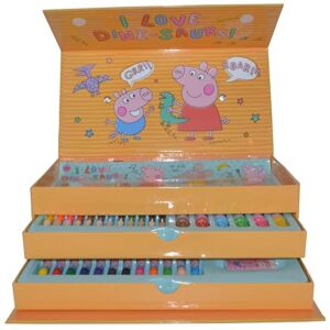 HOX Peppa Pig 44-Piece Colouring Box for Kids – Includes 3-Drawer Carton Storage, 12 Crayons, 6 Markers, 12 Mini Colouring Pencils, Eraser, Sharpener, 10 Posters & Sticker Sheet – All-in-One Art Set HOX Peppa Pig 44-Piece Colouring Box for Kids – Includes 3-Drawer Carton Storage, 12 Crayons, 6 Markers, 12 Mini Colouring Pencils, Eraser, Sharpener, 10 Posters & Sticker Sheet – All-in-One Art Set