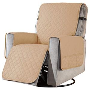 subrtex Quilted Armchair Cover with Armrest Pockets, Reversible Armchair Covers for Relaxing Chairs and Remote Chairs, Machine Washable (Sand, Small) subrtex Quilted Armchair Cover with Armrest Pockets, Reversible Armchair Covers for Relaxing Chairs and Remote Chairs, Machine Washable (Sand, Small)
