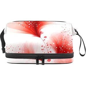 Generic Multi-Functional Storage Travel Cosmetic Bag with Handle,Large Capacity Travel Cosmetic Bag,Abstract Red Floral Pattern Generic Multi-Functional Storage Travel Cosmetic Bag with Handle,Large Capacity Travel Cosmetic Bag,Abstract Red Floral Pattern