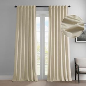 HPD Half Price Drapes VPYC Heritage Plush Velvet Curtain (1 Panel), 50 X 84, Au Lait Creme HPD Half Price Drapes VPYC Heritage Plush Velvet Curtain (1 Panel), 50 X 84, Au Lait Creme