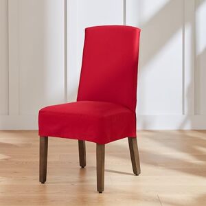 Surefit Cove Cotton Canvas Short Dining Room Chair Covers, Dining Chair Cover with 6 Inch Skirt, Removable and Machine Washable, Set of 2 Dining Chair Covers, Claret Surefit Cove Cotton Canvas Short Dining Room Chair Covers, Dining Chair Cover with 6 Inch Skirt, Removable and Machine Washable, Set of 2 Dining Chair Covers, Claret