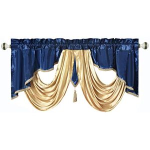 GOHD Golden Ocean Home Decor GOHD Valarie Fancy Window Valance. 54 x 18. Taffeta Fabric with Soft Satin Swag. Add Some Royal luxruy Accent to Your Home. (Nightsky Blue) GOHD Golden Ocean Home Decor GOHD Valarie Fancy Window Valance. 54 x 18. Taffeta Fabric with Soft Satin Swag. Add Some Royal luxruy Accent to Your Home. (Nightsky Blue)