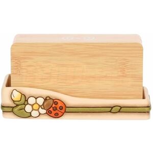 THUN Clock with Flowers and Ladybird, Ceramic Digital Mechanism Plastic case with Wood Effect PU Coating/Finish Country Bloom Collection, 17 x 9 x 3.8 cm, One-Size THUN Clock with Flowers and Ladybird, Ceramic Digital Mechanism Plastic case with Wood Effect PU Coating/Finish Country Bloom Collection, 17 x 9 x 3.8 cm, One-Size