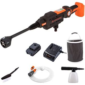 Yard Force 22Bar 20V Aquajet Cordless Portable Pressure Cleaner with 2.5Ah Lithium-Ion Battery, Charger and Accessories LW C02A, Black Yard Force 22Bar 20V Aquajet Cordless Portable Pressure Cleaner with 2.5Ah Lithium-Ion Battery, Charger and Accessories LW C02A, Black