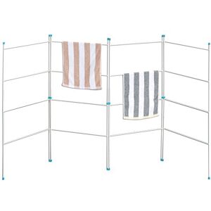 Home Vida Clothes Drying Rack Foldable 4 Fold Airer with Drying Space, Foldable Design, Indoor/Outdoor Use, White Home Vida Clothes Drying Rack Foldable 4 Fold Airer with Drying Space, Foldable Design, Indoor/Outdoor Use, White