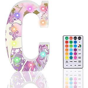 HIYAA Light Up Letters, Glitter LED Letter Lights 18 Color Changing Diamond Alphabet Sign Night Light with Remote Control for Girls Gifts Birthday Bar Wedding Party Christmas Valentine Wall Table Decor C HIYAA Light Up Letters, Glitter LED Letter Lights 18 Color Changing Diamond Alphabet Sign Night Light with Remote Control for Girls Gifts Birthday Bar Wedding Party Christmas Valentine Wall Table Decor C
