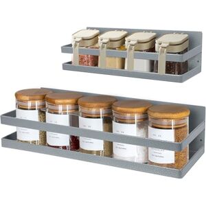 Uten Magnetic Spice Rack, 2 Pack Strong Magnetic Shelf, Wall Mountedr Spice Rack Without Drilling, for Cabinet Refrigerator Space Saving Kitchen Organization, Gray Texture Uten Magnetic Spice Rack, 2 Pack Strong Magnetic Shelf, Wall Mountedr Spice Rack Without Drilling, for Cabinet Refrigerator Space Saving Kitchen Organization, Gray Texture