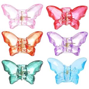 yeeplant Girls' Novelty 6-Piece Hair Claw Clamps Set Solid Color Jaw Grip Clips yeeplant Girls' Novelty 6-Piece Hair Claw Clamps Set Solid Color Jaw Grip Clips