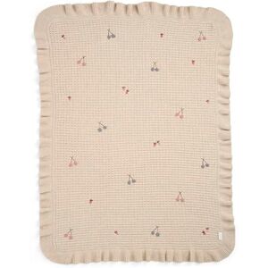 Mamas & Papas Small Knitted Blanket, Berry Frill, 80 x 100 cm Mamas & Papas Small Knitted Blanket, Berry Frill, 80 x 100 cm