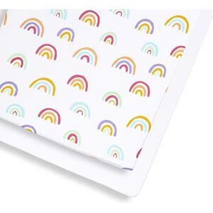 Snuz 2 Pack Cot & Cot Bed Fitted Sheets 140 x 70cm – Rainbow Design – Light, Breathable & Luxurious Jersey Cotton Made To Last & Designed To Fit Cot & Cot Beds Snuz 2 Pack Cot & Cot Bed Fitted Sheets 140 x 70cm – Rainbow Design – Light, Breathable & Luxurious Jersey Cotton Made To Last & Designed To Fit Cot & Cot Beds