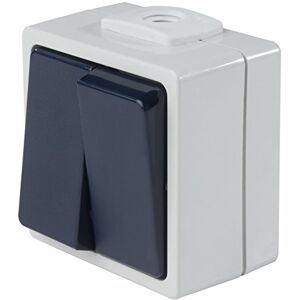 as - Schwabe AS–Schwabe 62451 surface switch series with 2 cable slots to IP54, outdoor use, grey as - Schwabe AS–Schwabe 62451 surface switch series with 2 cable slots to IP54, outdoor use, grey
