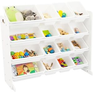 Humble Crew Cambridge Extra-Large Wooden Toy Storage Organiser for Children, with 16 BPA Free Plastic Removeable Storage Bins, Ideal for Storing Toys, Games, Books and Craft Supplies White Humble Crew Cambridge Extra-Large Wooden Toy Storage Organiser for Children, with 16 BPA Free Plastic Removeable Storage Bins, Ideal for Storing Toys, Games, Books and Craft Supplies White