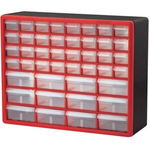 Akro-Mils 10144 44-Drawer Plastic Drawer Storage Cabinet for Garage Organization, Lego Storage, Teacher Toolbox, Makeup Organizer, and More, 50.8 cm W x 15.24 cm D x 40.64 cm H, Red Akro-Mils 10144 44-Drawer Plastic Drawer Storage Cabinet for Garage Organization, Lego Storage, Teacher Toolbox, Makeup Organizer, and More, 50.8 cm W x 15.24 cm D x 40.64 cm H, Red