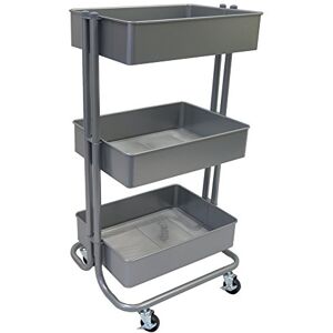 ASPECT Lena 3-Tier Storage Rolling Cart, for Office/Beauty Salon/Home, Grey, 43x35x78.5cm ASPECT Lena 3-Tier Storage Rolling Cart, for Office/Beauty Salon/Home, Grey, 43x35x78.5cm