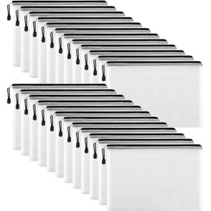 EOOUT 24pcs Mesh Zipper Pouch, Board Game Organizer, Storage Bags, Plastic Puzzle Bag for Organizing, Letter Size, A4 Size, for School Students Office Supplies EOOUT 24pcs Mesh Zipper Pouch, Board Game Organizer, Storage Bags, Plastic Puzzle Bag for Organizing, Letter Size, A4 Size, for School Students Office Supplies