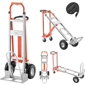 VEVOR 4 in 1 Hand Truck, 1000 lbs Load Capacity for 4-Wheel Mode, Convertible Hand Truck Dolly with Non-Slip Handle & Wheels, Aluminum Alloy Portable Trolley Dolly for Moving Home, Office, Warehouse VEVOR 4 in 1 Hand Truck, 1000 lbs Load Capacity for 4-Wheel Mode, Convertible Hand Truck Dolly with Non-Slip Handle & Wheels, Aluminum Alloy Portable Trolley Dolly for Moving Home, Office, Warehouse