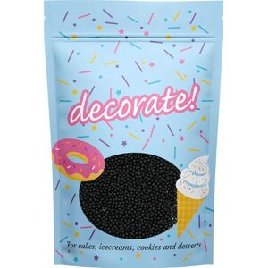 decorate! Pearls 4mm Pure Black Halloween Cake Topper Sprinkles 500g Edible Matt Cupcake Decorations Party Sprinkles, Ideal For Spooky Themed Cakes and Bakes decorate! Pearls 4mm Pure Black Halloween Cake Topper Sprinkles 500g Edible Matt Cupcake Decorations Party Sprinkles, Ideal For Spooky Themed Cakes and Bakes