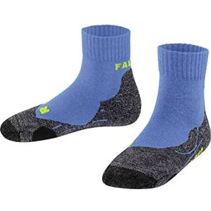 FALKE Unisex Kids TK2 Short K Sso Wool Thick Anti-Blister 1 Pair Hiking Socks, Blue Note 6545, 3-5 FALKE Unisex Kids TK2 Short K Sso Wool Thick Anti-Blister 1 Pair Hiking Socks, Blue Note 6545, 3-5